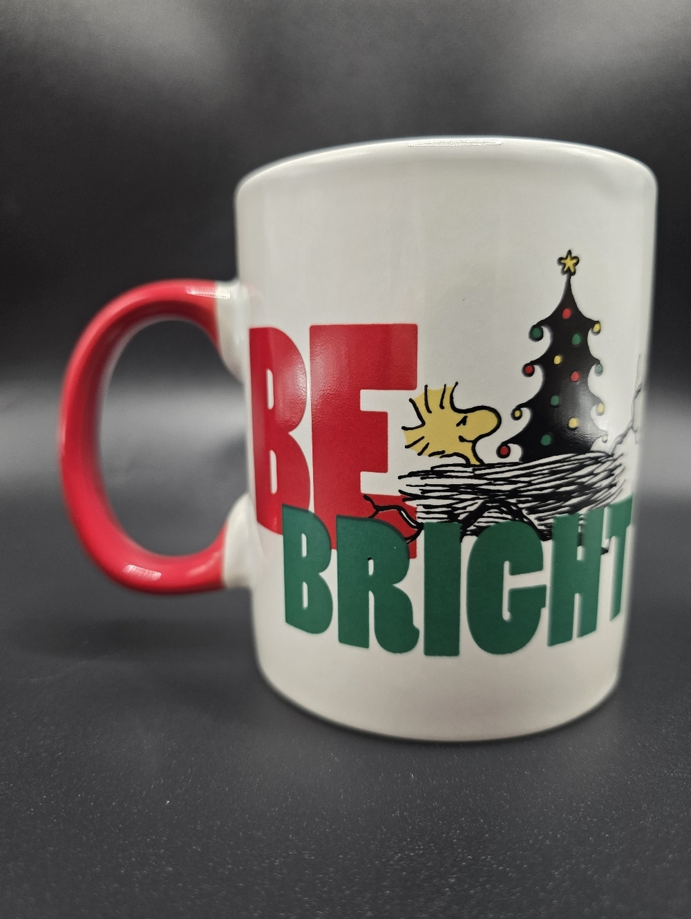 Be Bright Peanuts Woodstock Coffee Mug Tea Cup 14oz Christmas Holiday